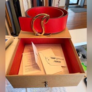 Christian Louboutin Logo Wide Belt